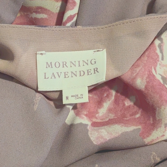 Morning Lavender Purple V-Neck Flutter Sleeve Wrap Maxi Dress Size M - Picture 5 of 5